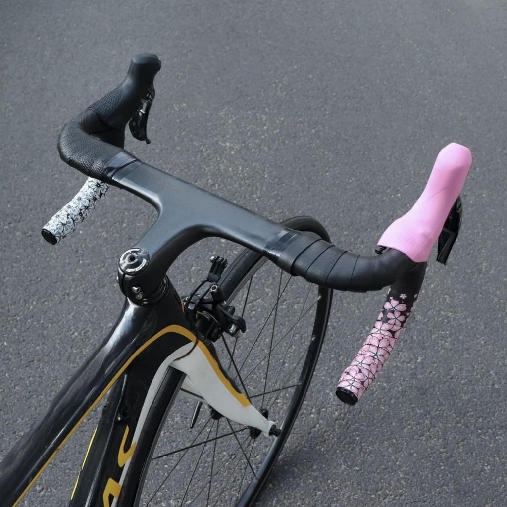 COZENTA Велосипедная обмотка руля для шоссейного велосипеда с концами слева и справа, с рисунком цветущей сакуры, рули, велосипеды, заглушки, набор, (Черный/Зеленый)