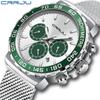 CRRJU-2300 New Men's Watch Water Ghost Green Watch Multi-functional Three-eye Six-pin Sports Men