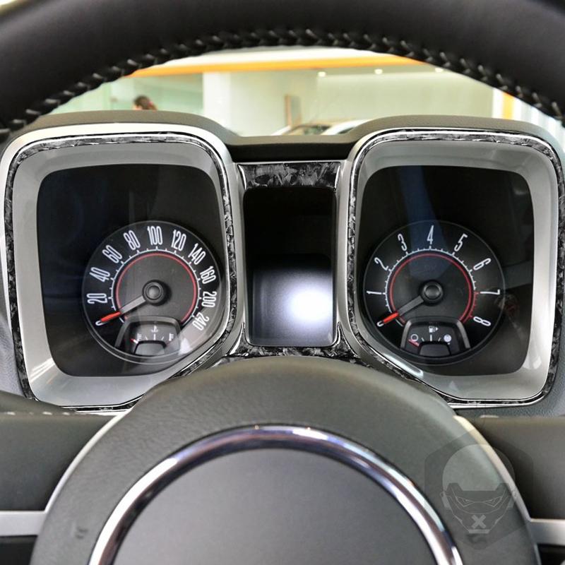 Для Chevrolet Camaro 2010 2011 Панель приборов Спидометр Декоративная полоса из кованого углеродного волокна Аксессуары для интерьера автомобиля Наклейка