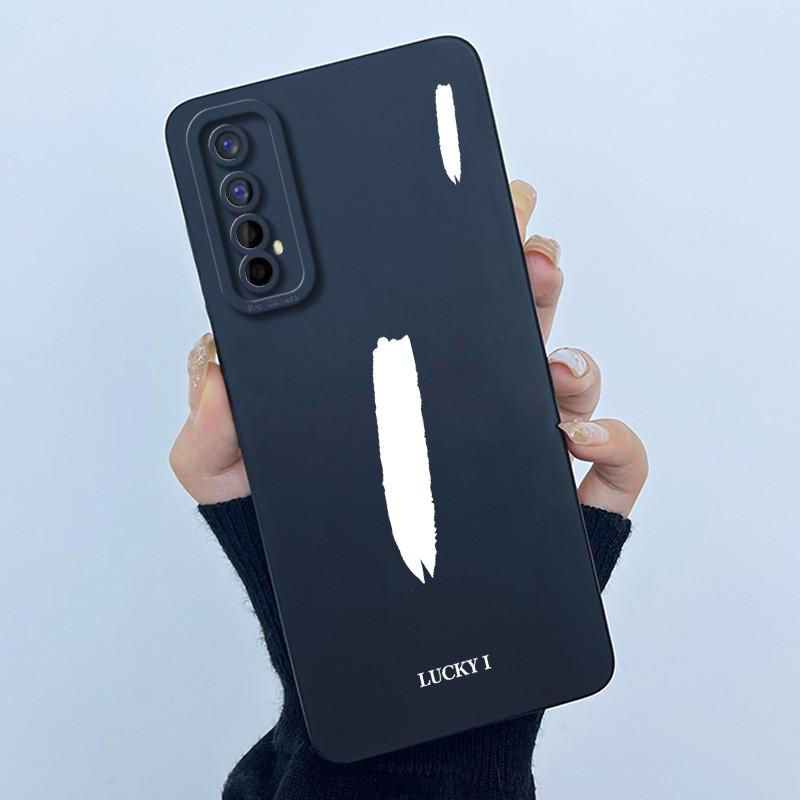 Для Realme 7 RMX2155 7 Pro RMX2170 Чехол Счастливой Начальной Буквой Мягкий Силиконовый Матовый Чехол для Телефона для Realme7 RMX2151 корпус