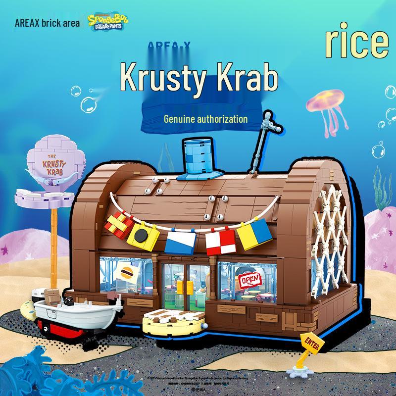 Набор конструктора «Губка Боб Квадратные Штаны Красти Краб» - Совместим с Lego