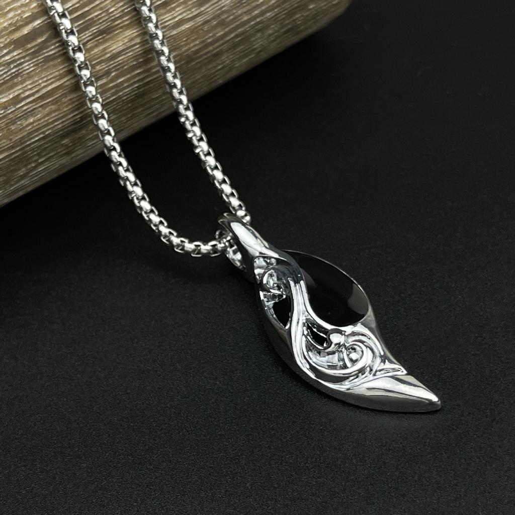 Ювелирное ожерелье в стиле ретро викингов, индивидуальное креативное геометрическое ожерелье из нержавеющей стали в стиле панк