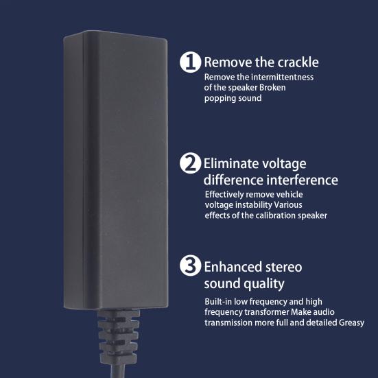 Изолятор шума Умная защита от помех Устранение гула Подавление шума Интерфейс 3,5 мм Автомобильная стереосистема Аудио