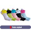 5 пар женских носков до щиколотки с пальцами, хлопковые, ярких цветов, модные, полосатые, с надписью Love, милые, влагоотводящие, низкие, носки с пятью пальцами