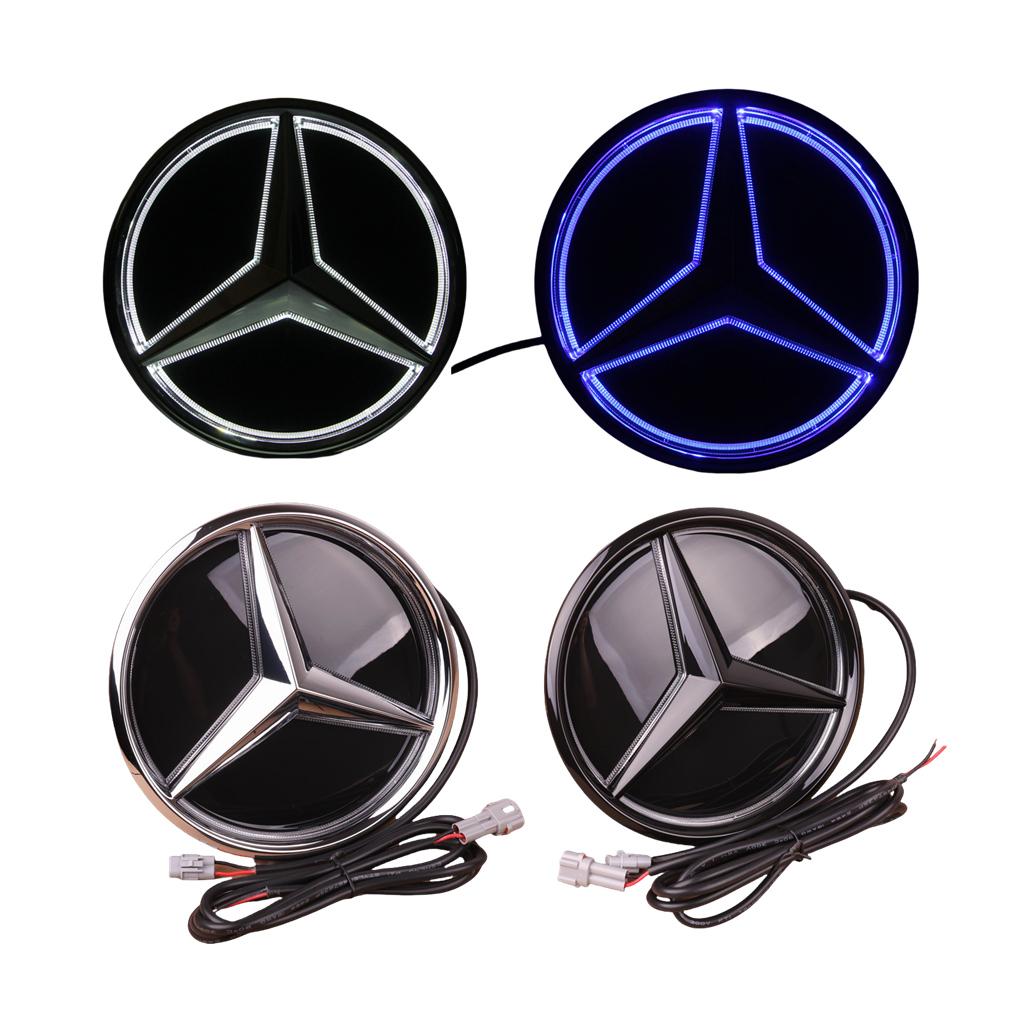 Решетка переднего бампера автомобиля Звезда Значок Эмблема Для Mercedes Benz W246 B180 B200 B250 3D Зеркальная отделка Стиль Светодиодная эмблема с логотипом