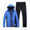 Autumn and Winter Men's Plus Velvet Thick Warm Hooded Sports Suit Outdoor Large Size Two-piece