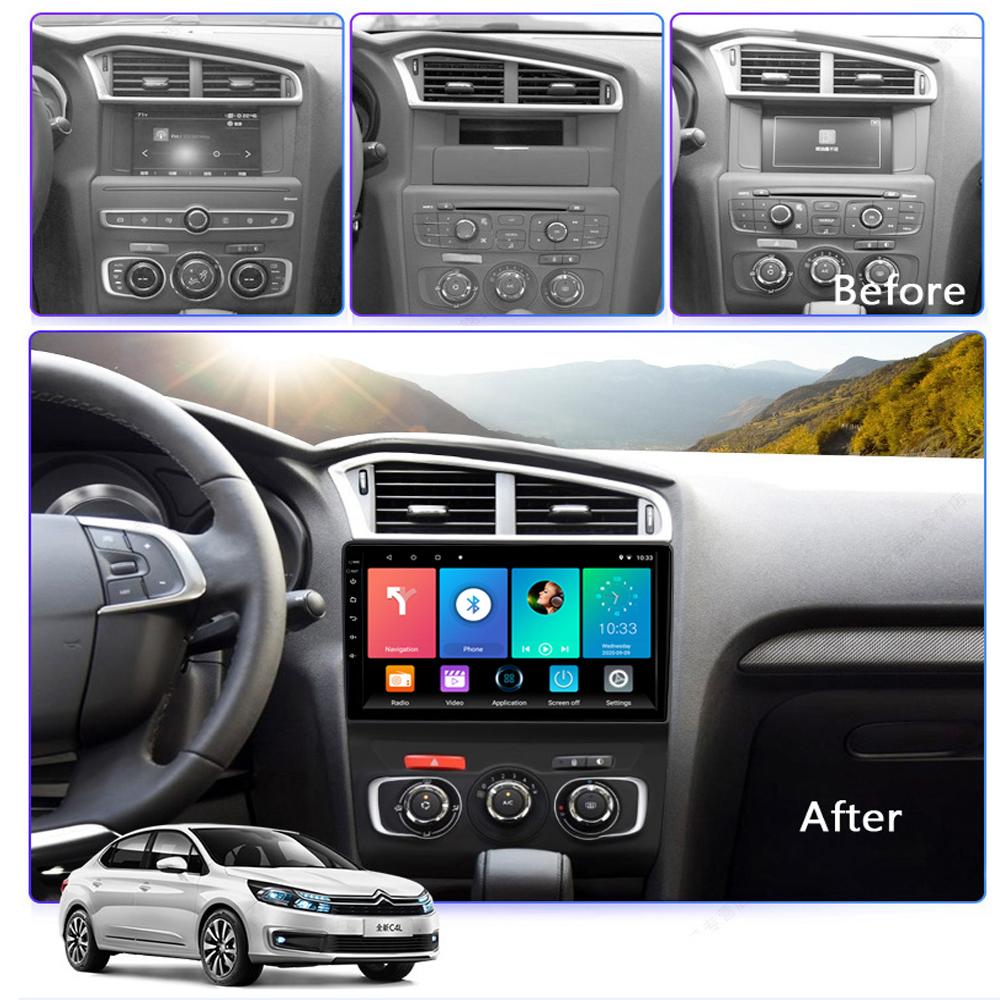 2 Din For Citroen C4 C4L DS4 2012 - 2017 Auto Android Car Radio Player Car Multimedia Video Player WIFI GPS Navigation DSP 1+16GB