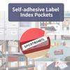 10Pcs Clear Self-Adhesive PVC Shelf Tag Pockets Removable Label Holders for Home Drawer Closet Organizing