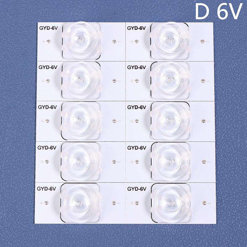 Универсальные светодиодные SMD-чипы для ремонта подсветки LCD-телевизоров 32-65 дюймов - 10 шт., 3 В/6 В