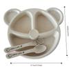 3pcs/set Divided Plate Tableware Set Bear Shape Children's Lunch Box Cute Kids Meal Set  Toddlers