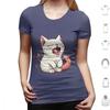 Aaahhhhh Yawning Kitty T Shirt 6xl Cotton Cool Tee Cute Cat Illustration Cartoony Cat Design Meowing Cat Art Playful Cat