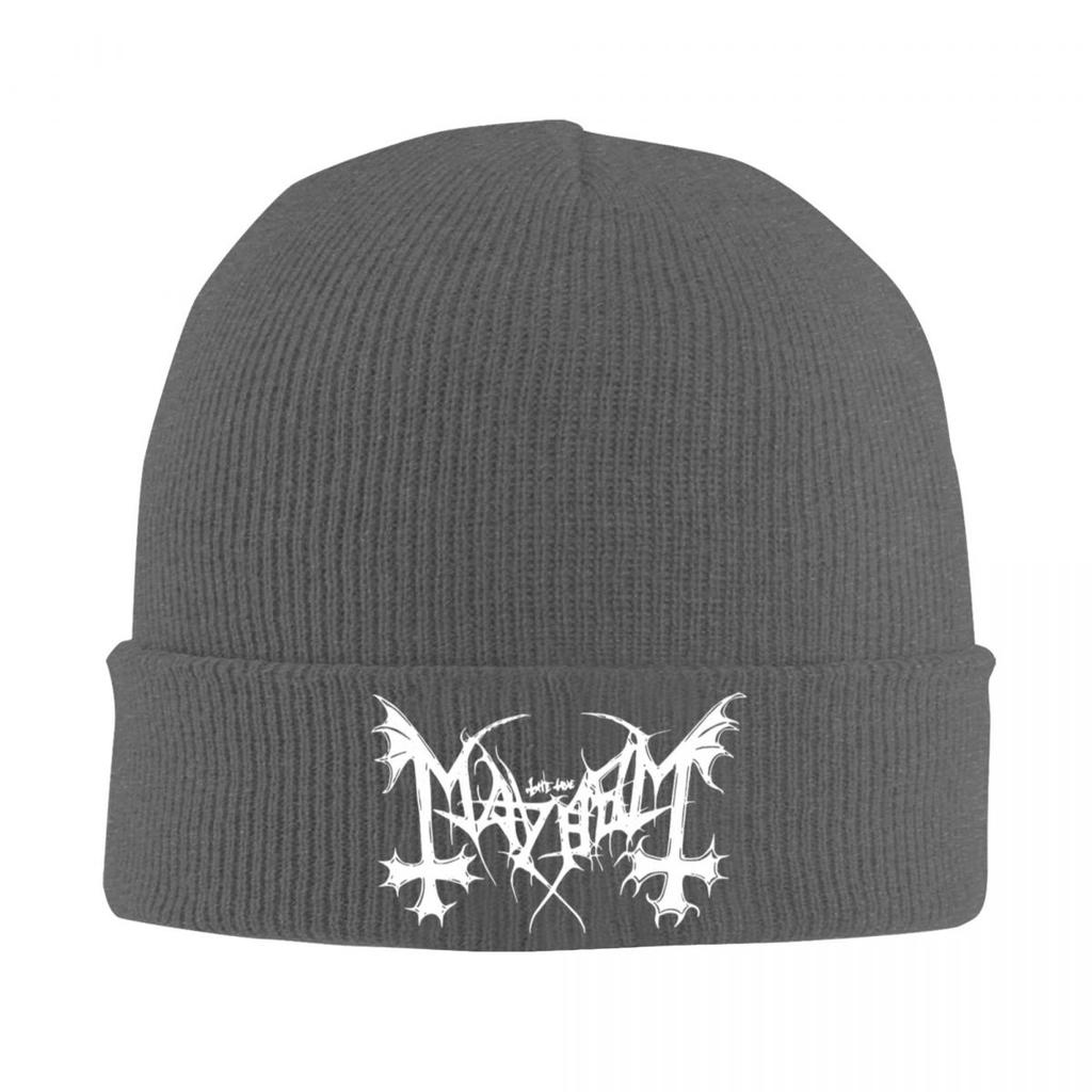 Шапка-бини с логотипом блэк-метал группы Mayhem, осенне-зимняя, теплая, цветные кепки для мужчин и женщин, подарки