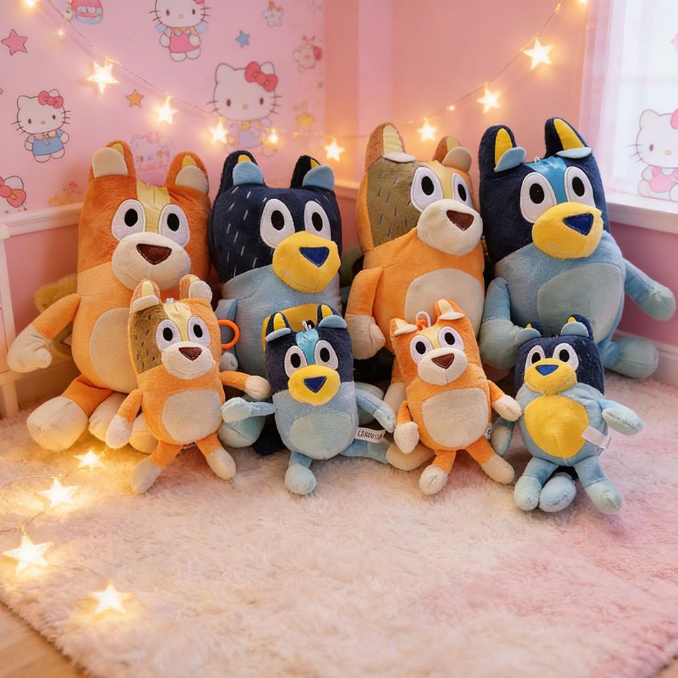 Bluey Family Plush Toys - Cute Simulation Pet Dog Patrol Bingo Sister Kawaii Plush Children'S Doll Toy For Birthday Gift