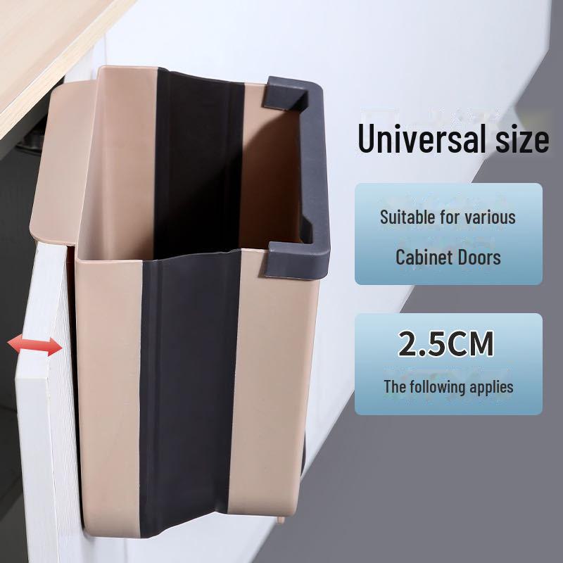 Складной кухонный подвесной мусорный бак для хранения влажных и сухих отходов, корзина - настенный органайзер для дверцы шкафа и плиты