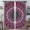 Шторы от комаров, 2 шт., яркие, с рисунком мандалы, современные шторы для гостиной, перегородки для камеры, затемняющие шторы