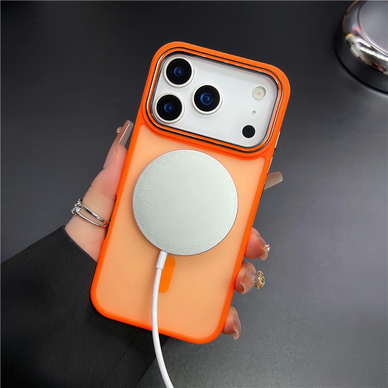 iPhone 17 Pro Max Магнитный защитный чехол с текстурой, приятной на ощупь, противоскользящий, матовый, противоударный