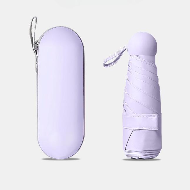 18СМ 6 спиц Легкий Компактный Карманный Зонт с Коробкой для Хранения Складной Дорожный Зонт для Повседневной Жизни Солнечных и Дождливых Дней