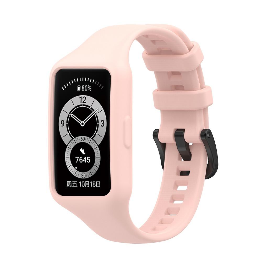 Новый силиконовый интегрированный ремешок для Huawei Band 6, спортивный сменный ремешок для часов huawei band6, honor band 6, ремешок из ТПУ