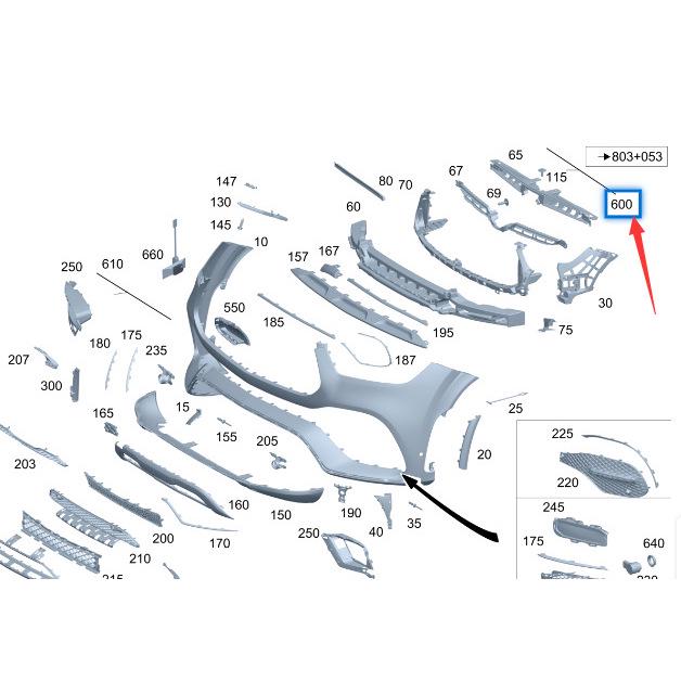 Mercedes-Benz GLE W167 Front Bumper Electric Eye Harness