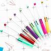 20Pcs New Diy Four-color Beaded Pens Wholesale Multi-color Plastic Ballpoint Pen Students 4 In 1 Account Pen