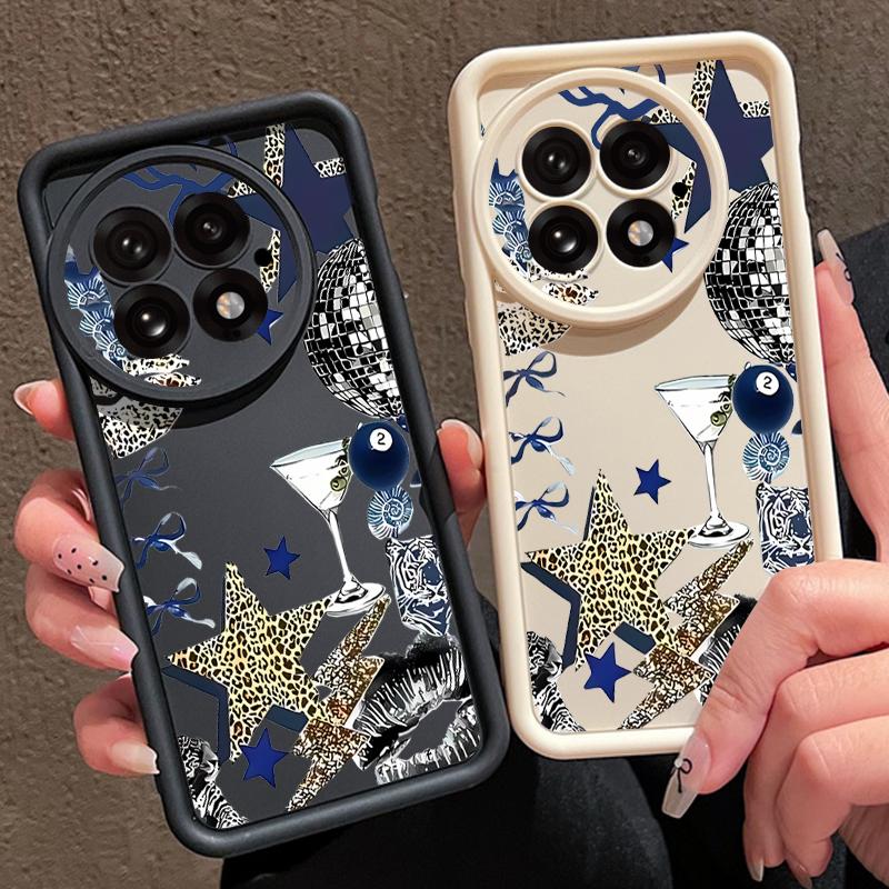 For OnePlus 13 Case Leopard Star Disco Ball Pattern Shockproof Bumper Silicone Cover For OnePlus 15 Nord 5 13R 13T 12R 12 11R 5G