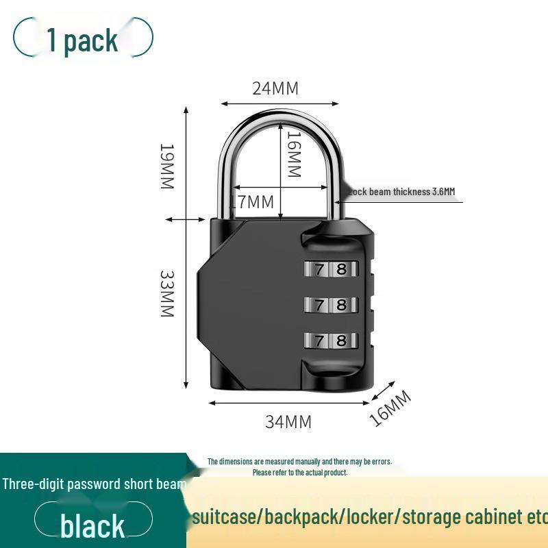 Universal Solid Brass Waterproof Combination Padlock for Home, Cabinet, or Suitcase