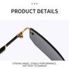 UV400 Protection Frameless Sun Glasses Y2K Eyewear Rimless Rectangle Sunglasses  for Women & Men