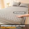 Waterproof Fitted Bed Sheet with 360 Elastic Band Quilted Mattress Protector Cover for Single Double King Queen Size Bedsheet