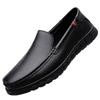 New Men's Genuine Leather Shoes Brand Father Casual Leather Anti Slip Black Middle-aged Man Cow Leather Shoes