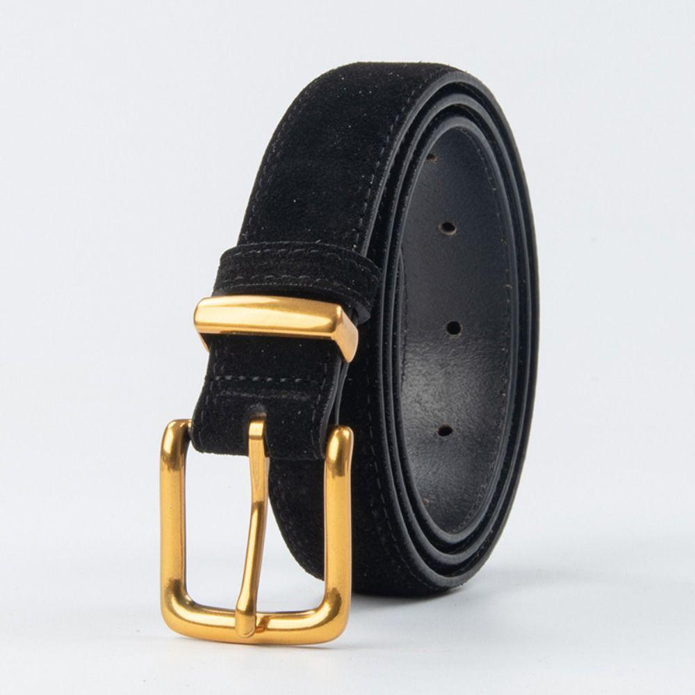 Casual Frosted Cowhide Belt Luxury Design Business Waist Strap Retro Trouser Dress Belts Gifts