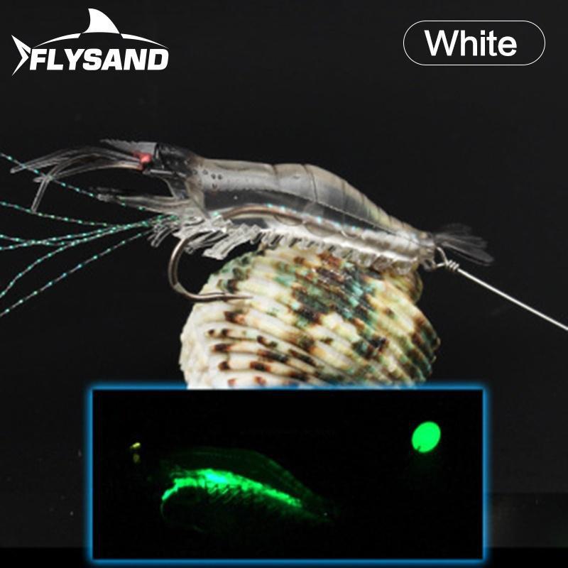 Приманка для креветок с крючками, светящиеся мягкие рыболовные приманки, приманка для креветок, силиконовая приманка, приманки, рыболовный инструмент FlySand