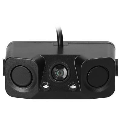 3 в 1 Визуальный реверсивный радар Камера Водонепроницаемая видеокамера заднего вида Автомобильная резервная камера с 2