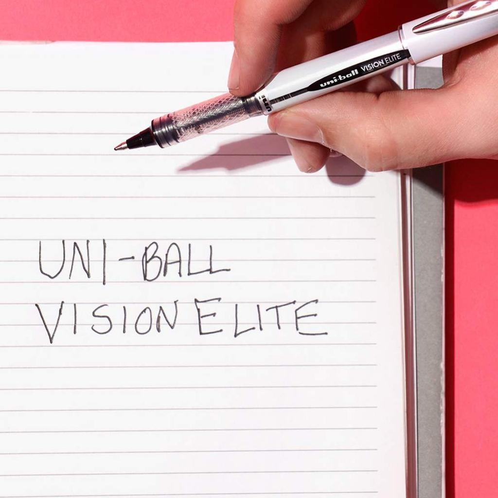 UNI-BALL Vision Elite Roller Pen Set Pack of 3 Blue Smooth Writing Pens for Office Home & School