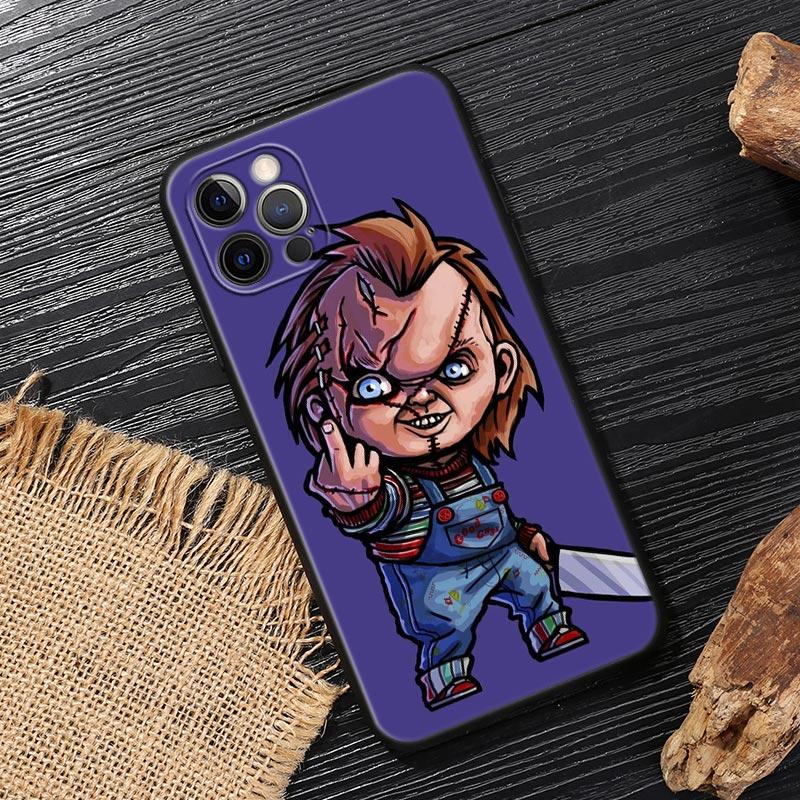Чехол-ужастик Страшная кукла Чакки Для iPhone 14 Чехол Для iPhone 15 11 12 13 Mini 14 Pro Max XS X 7 8 15 Plus SE2020 Чехол Мягкая обложка