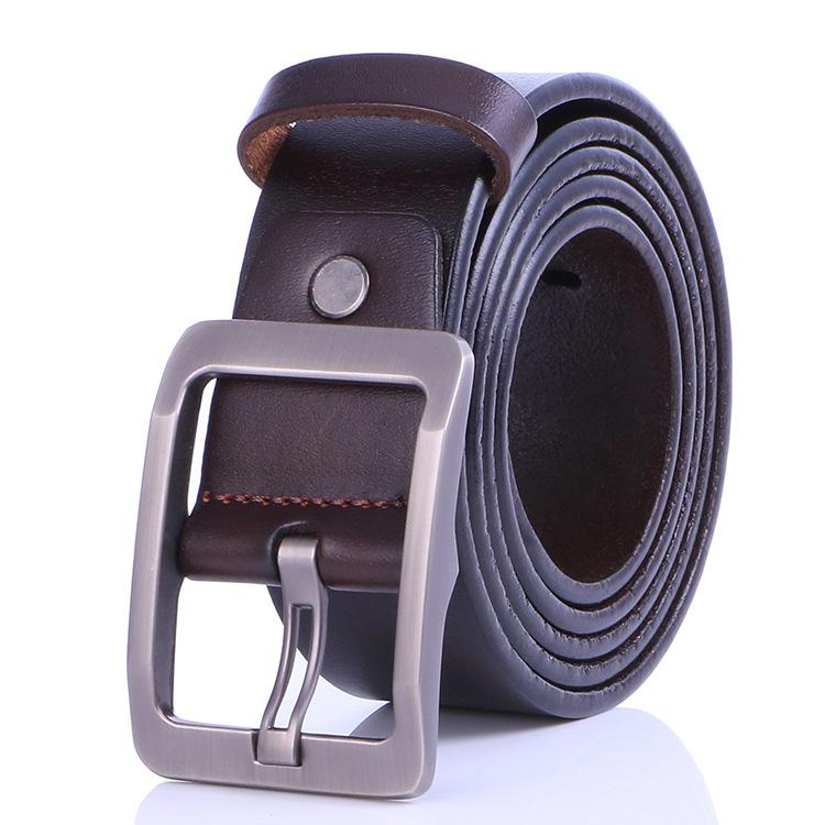 Брендовый ремень, Мужской ремень из натуральной кожи 3,8 см, Мужской повседневный ремень из цельной итальянской высококачественной коровьей кожи