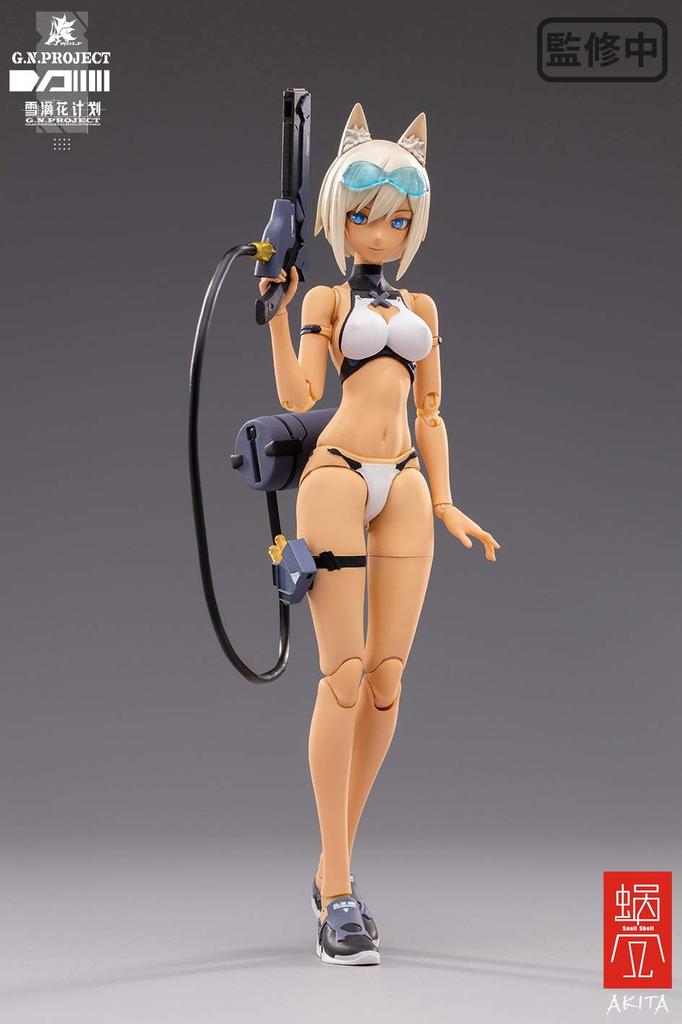 SNAIL SHELL WOLF 001 Swimsuit Body and Weapon Set Scale and POM Painted Movable Figure G.N.PROJECT 1/12 PVC, ABS,