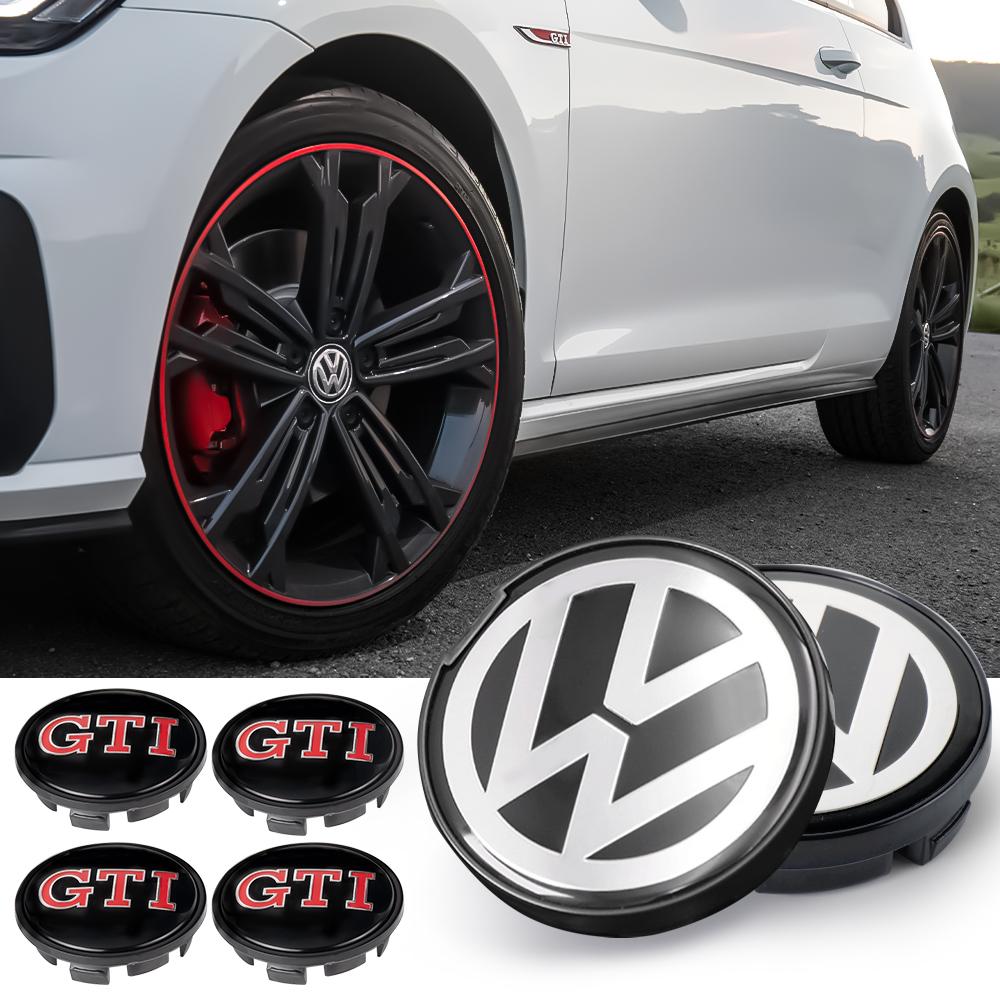 4PCS 56mm 65mm Car Wheel Center Hub Caps Cover Badge Auto Decoration Accessories For VW Volkswagen Golf Polo Jetta Passat TouranLP8