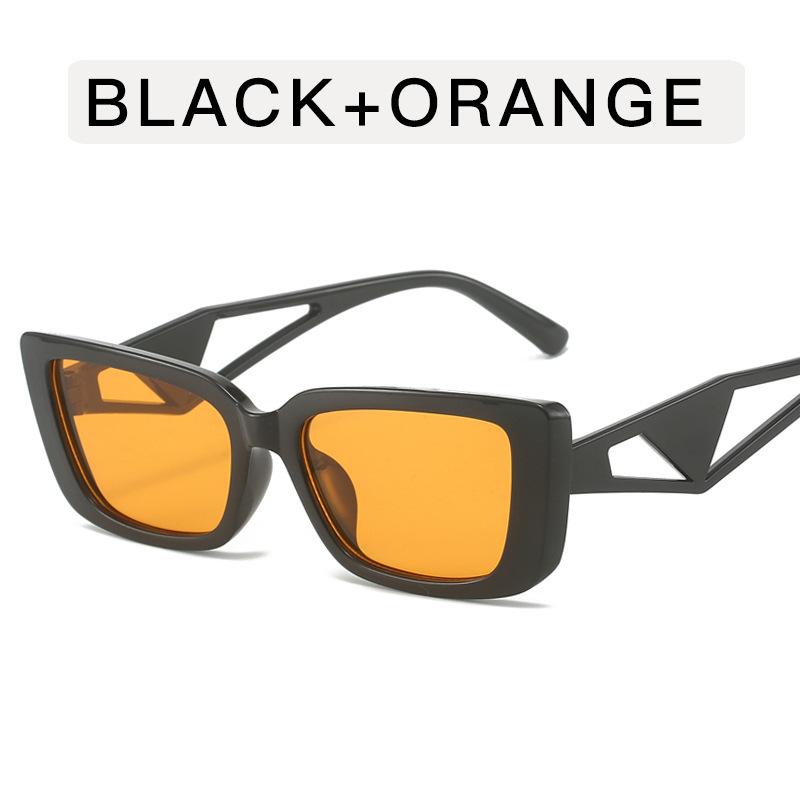 Vintage Retro Style Sunglasses Men Rectangle Shape Hollow Out Leg Sun Glasses Women European American Style Female Sunglass