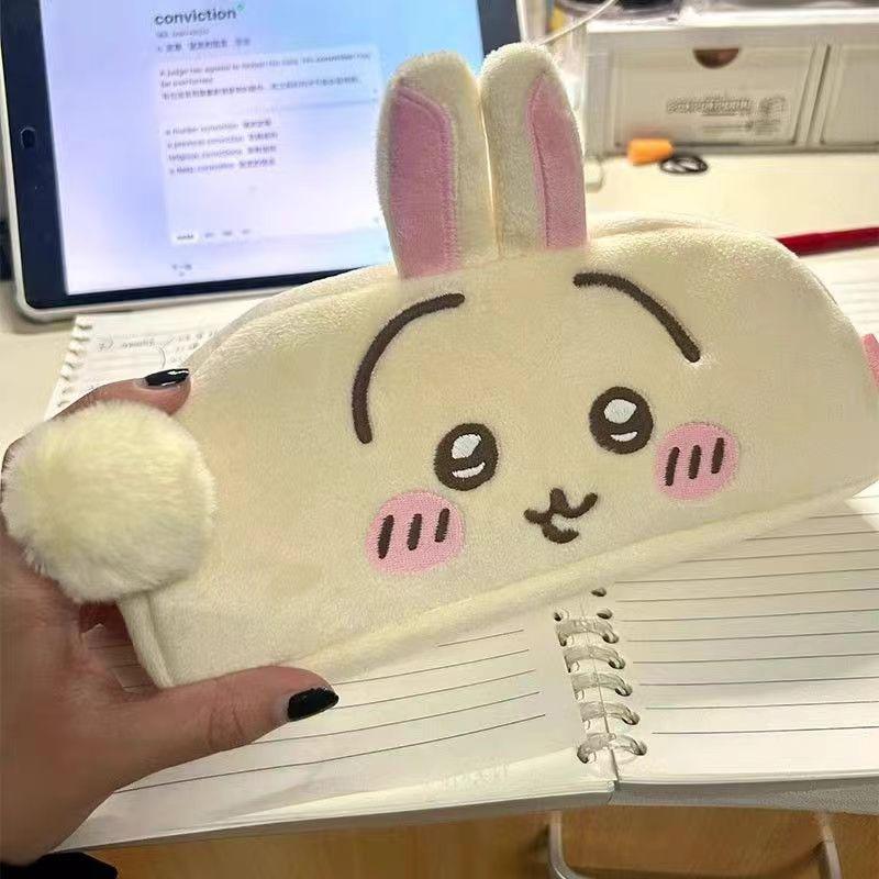 Kawaii Chiikawa плюшевый пенал Usagi канцелярская сумка портмоне косметичка школьные принадлежности сумка для хранения