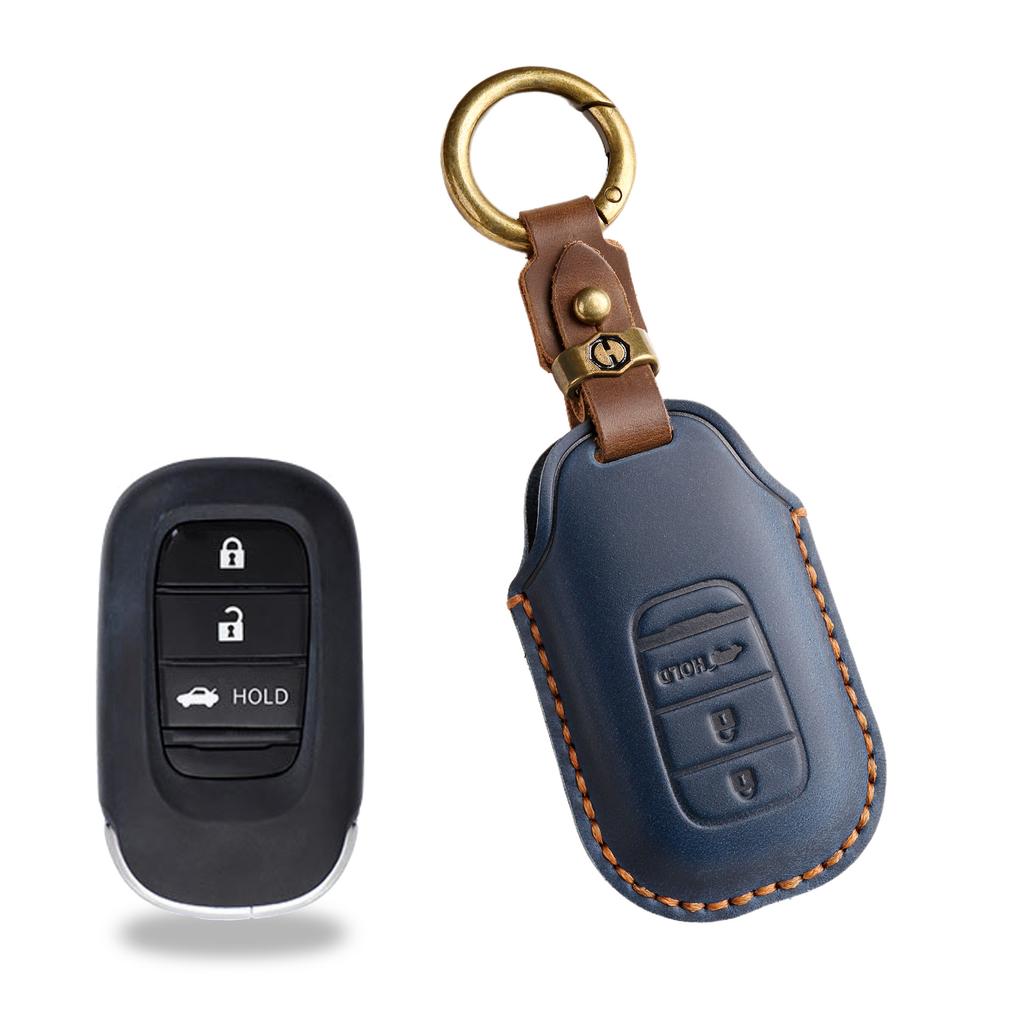Новый ретро чехол для ключей подходит для нового Honda Accord Civic, ручная работа, кожаный брелок для ключей автомобиля.