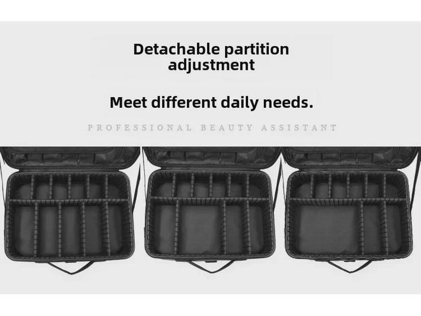 Вместительная многослойная косметичка-органайзер