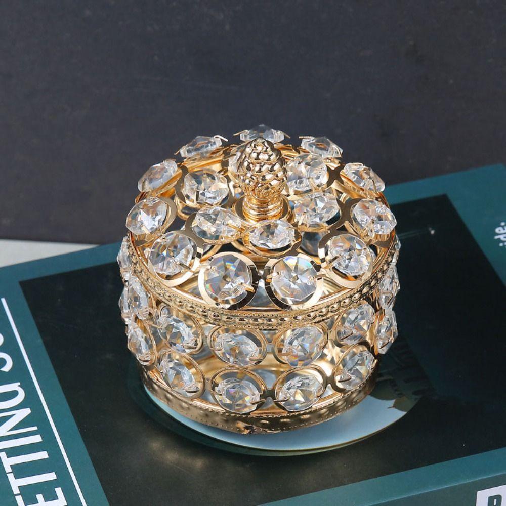 Sparkling Necklace Ring Display Case Glass Mirrored Keepsake Box Earring Organizer Home Decor