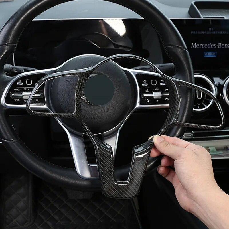 Car Steering Wheel Frame Trim Cover For Mercedes Benz A B C E G Class CLA CLS GLC GLE GLS GLB W213 W205 W177 W167 W247 W463 C257