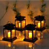 4/1Pcs Solar Candle Lantern IP44 Revolving Lantern Hanging Retro LED Candle Light Outdoor with Clip Garden Waterproof Landscape