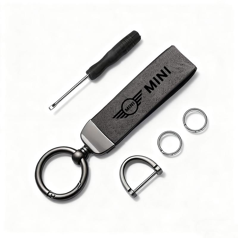 Car Hot Stamping Badge Keychain Zinc Alloy Keyring Accessories For MINI WORKS P One Cooper JCW R60 R59 R58 R57 R56 R55 R53 R52 F55