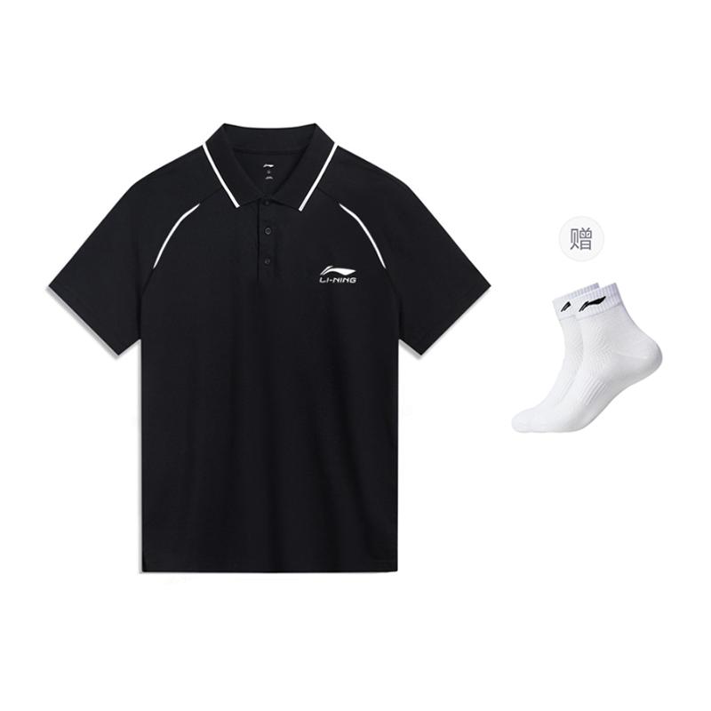 Li Ning Коллекция Sports Life Рубашка-поло Мужская Черная YPLU043-2