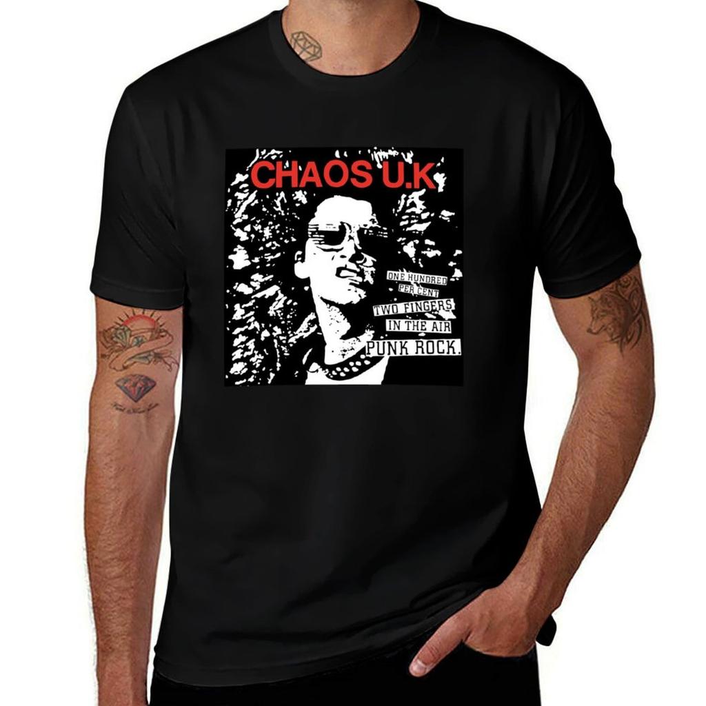 Chaos UK One Hundred Percent T-Shirt Man T Shirt Graphic Cotton T Shirts High Quality T-Shirt