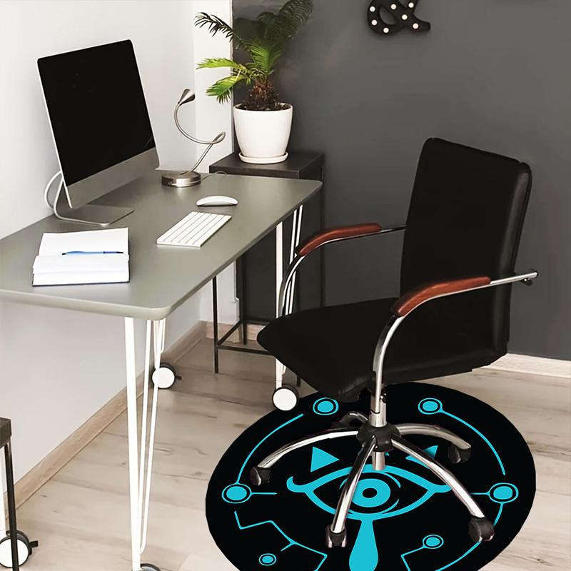 1pc CyberEye Round carpet, Made of Polyester,Perfect for Decorating Office Chairs, Living Rooms,fplt073