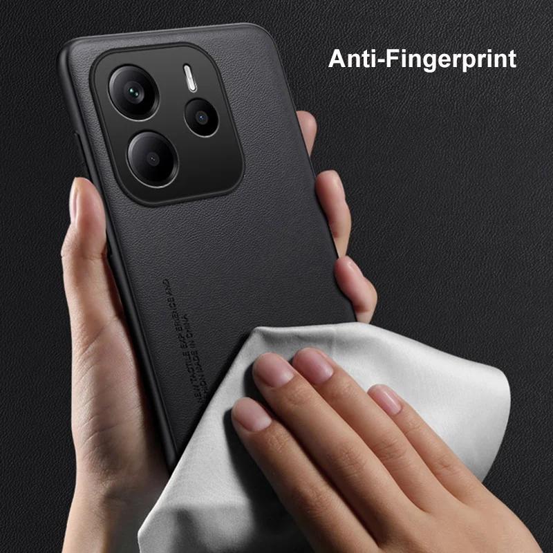 Роскошный чехол из искусственной кожи для Xiaomi Redmi Note 14 4G Note14, задняя крышка, силиконовый защитный чехол для телефона Redmi Note 14 5G Coque