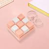 9-Keys Fidget Keyboard Keychain Stress Anxiety Relief Keyboard Clicker Keychain Portable Decompression Button Sensory Toy